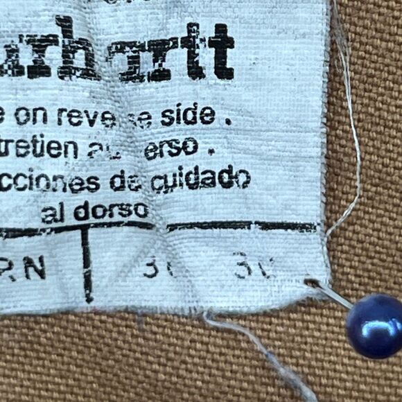 CARHARTT Pants Mens 36X30 Utility Work Loose Fit Cargo Canvas Cotton Brown - Picture 12 of 15